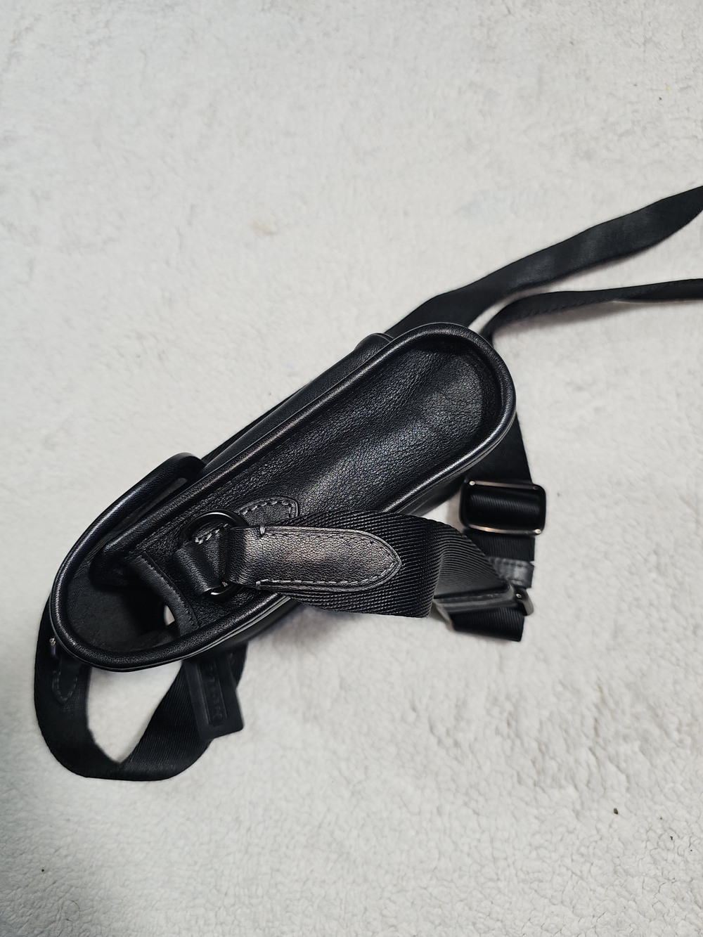 Coach Black Leather Messenger Crossbody with Detachable Coin Pouch - Picture 7 of 12
